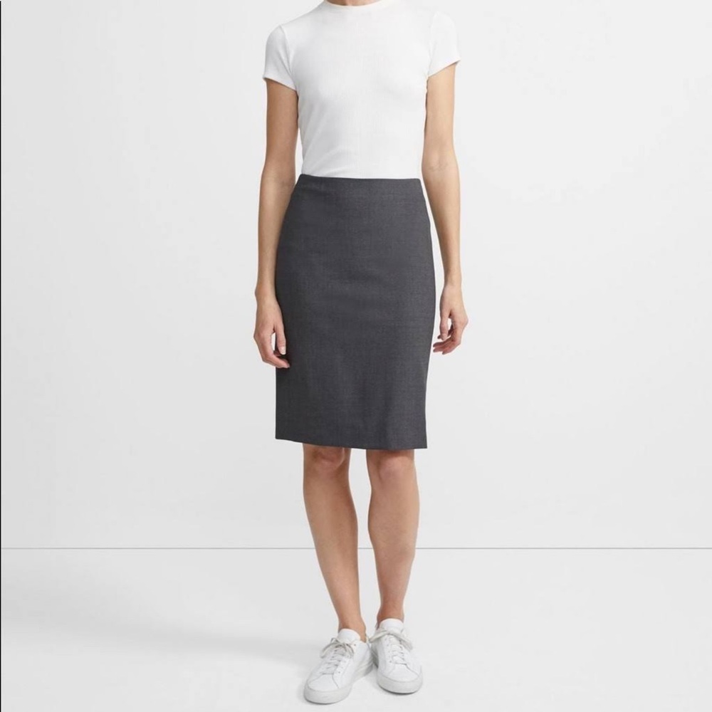 J. Crew Gray Pencil Skirt
